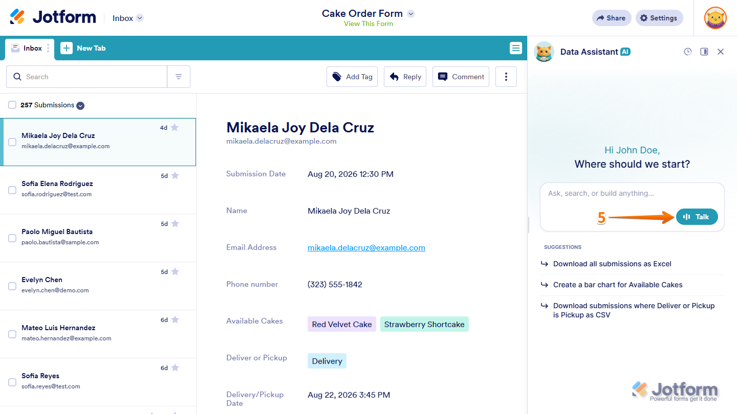 How to Use AI Data Assistant in Jotform Inbox Image-3
