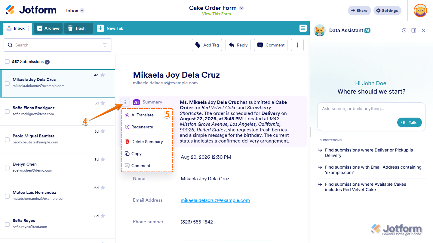 How to Use AI Data Assistant in Jotform Inbox Image-52