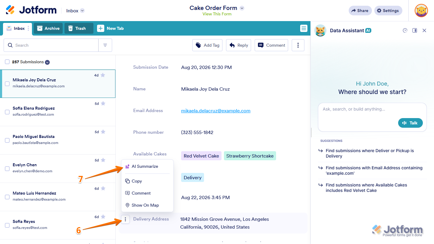 How to Use AI Data Assistant in Jotform Inbox Image-53