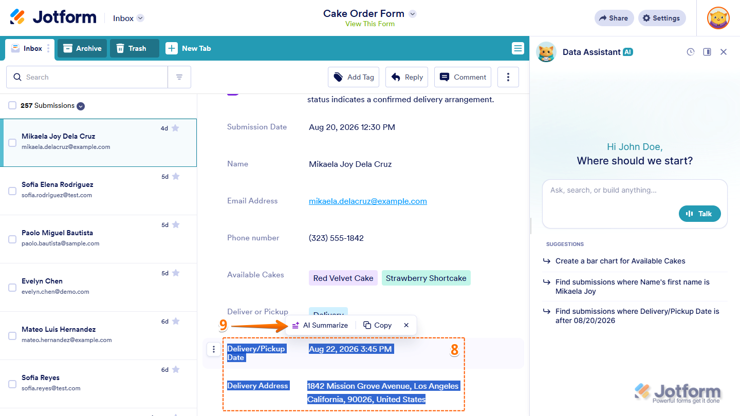 How to Use AI Data Assistant in Jotform Inbox Image-54