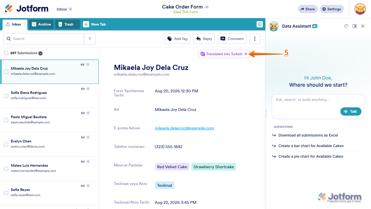 How to Use AI Data Assistant in Jotform Inbox Image-57