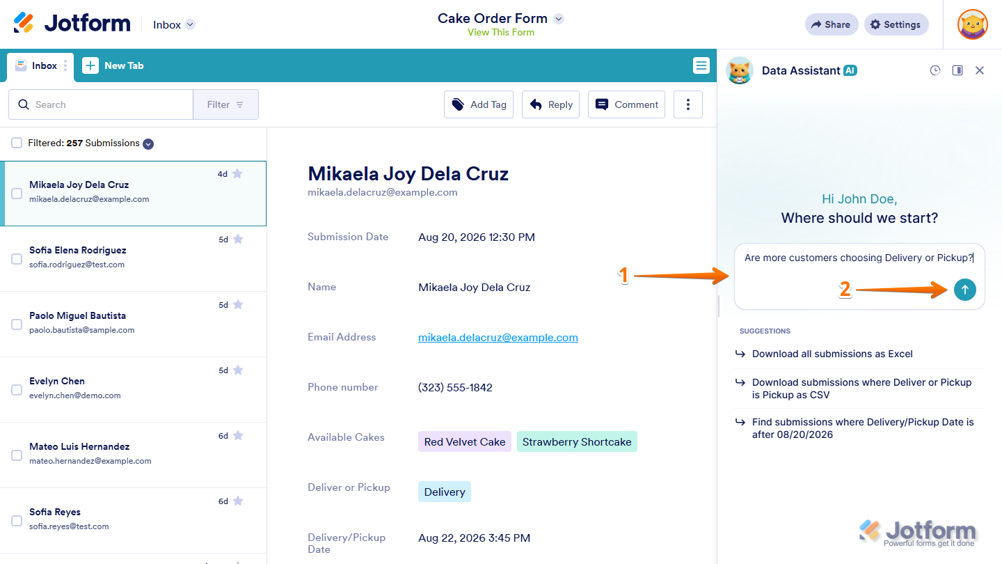How to Use AI Data Assistant in Jotform Inbox Image-8