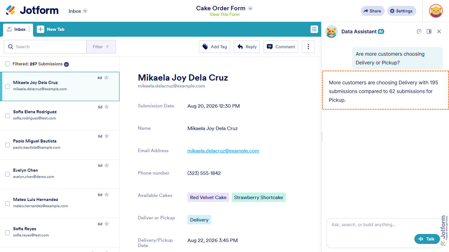 How to Use AI Data Assistant in Jotform Inbox Image-9