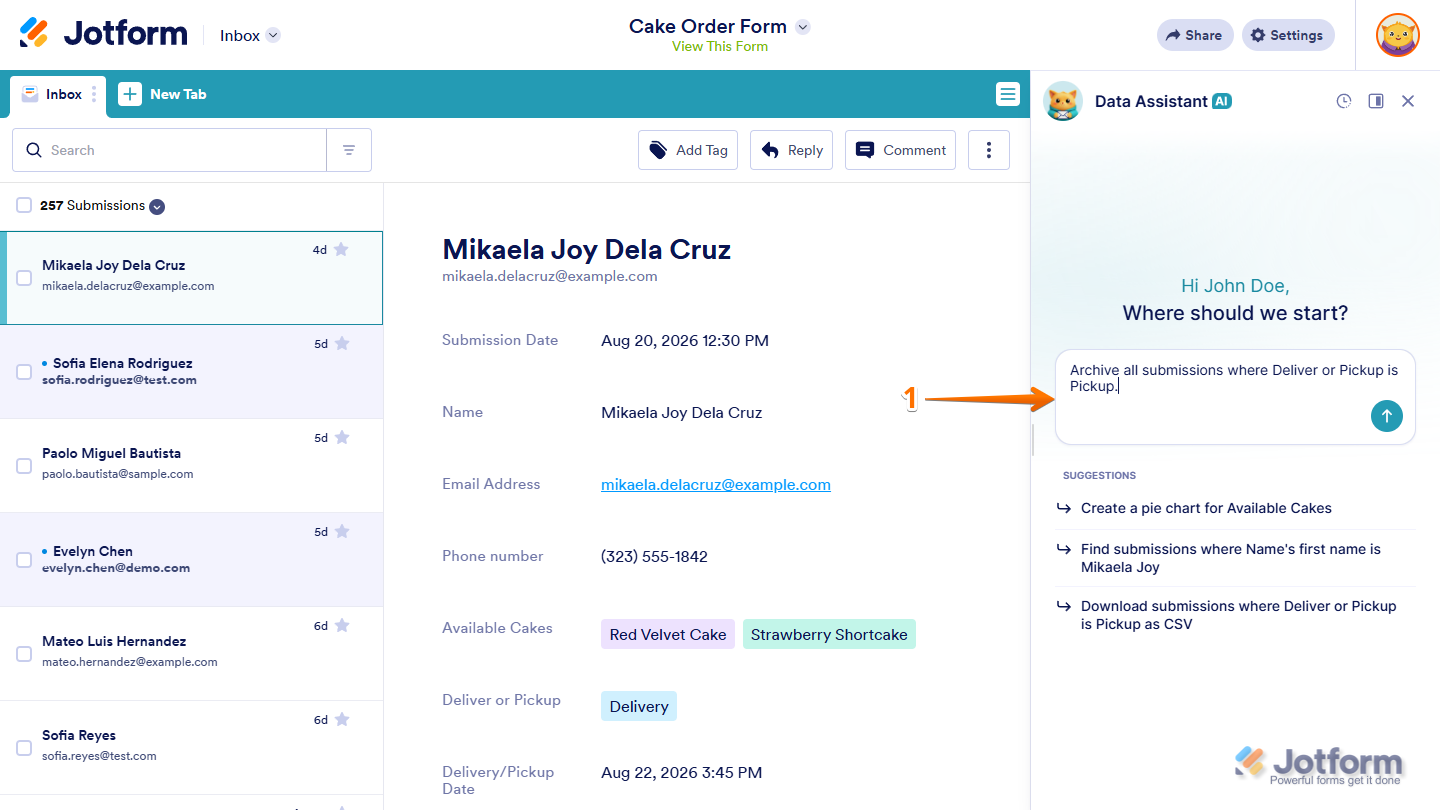 How to Use AI Data Assistant in Jotform Inbox Image-23