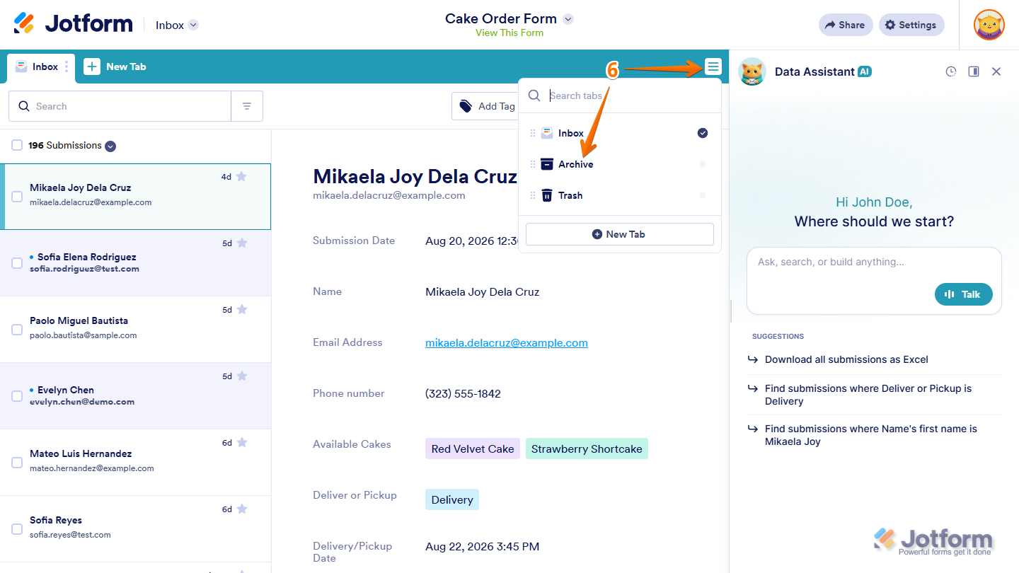 How to Use AI Data Assistant in Jotform Inbox Image-26