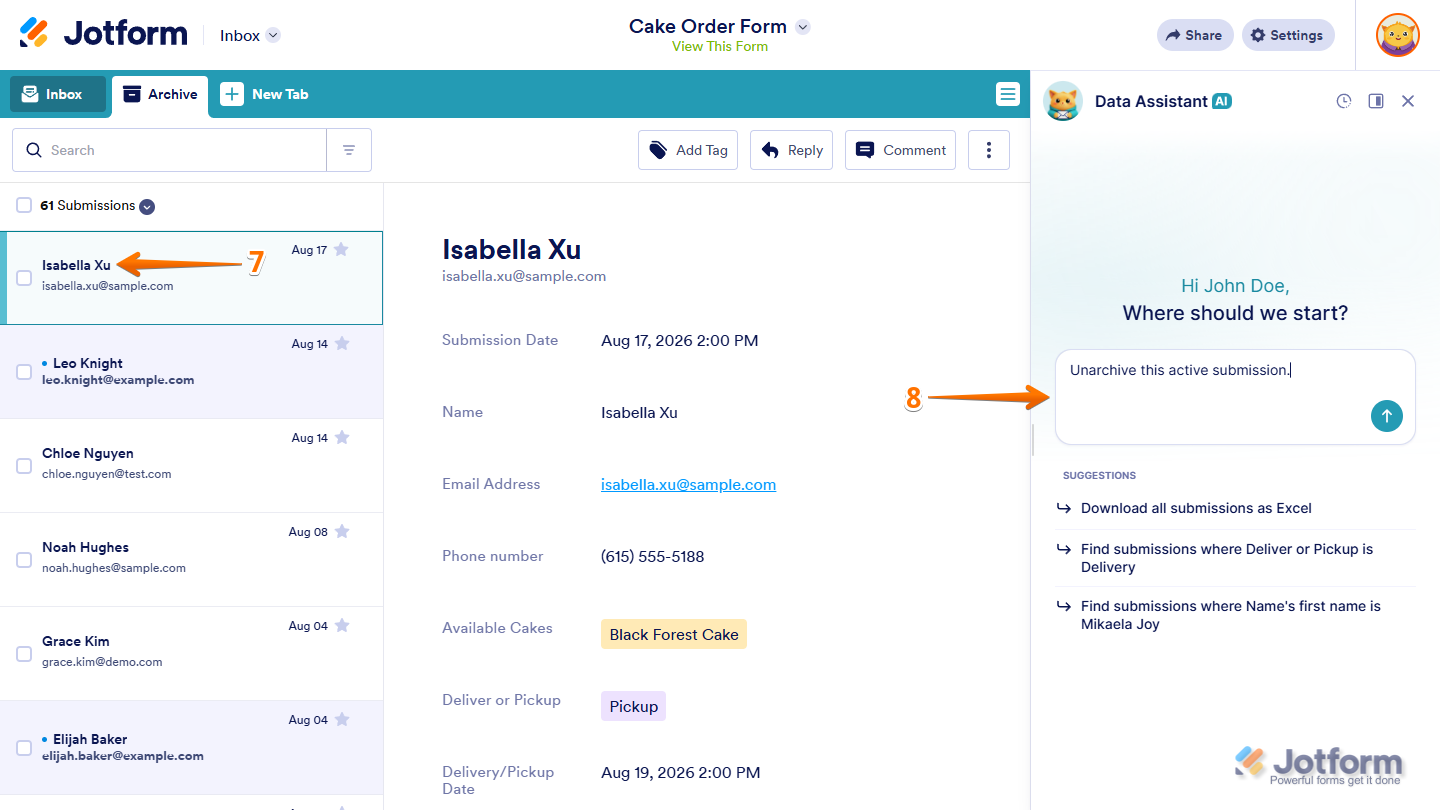 How to Use AI Data Assistant in Jotform Inbox Image-27