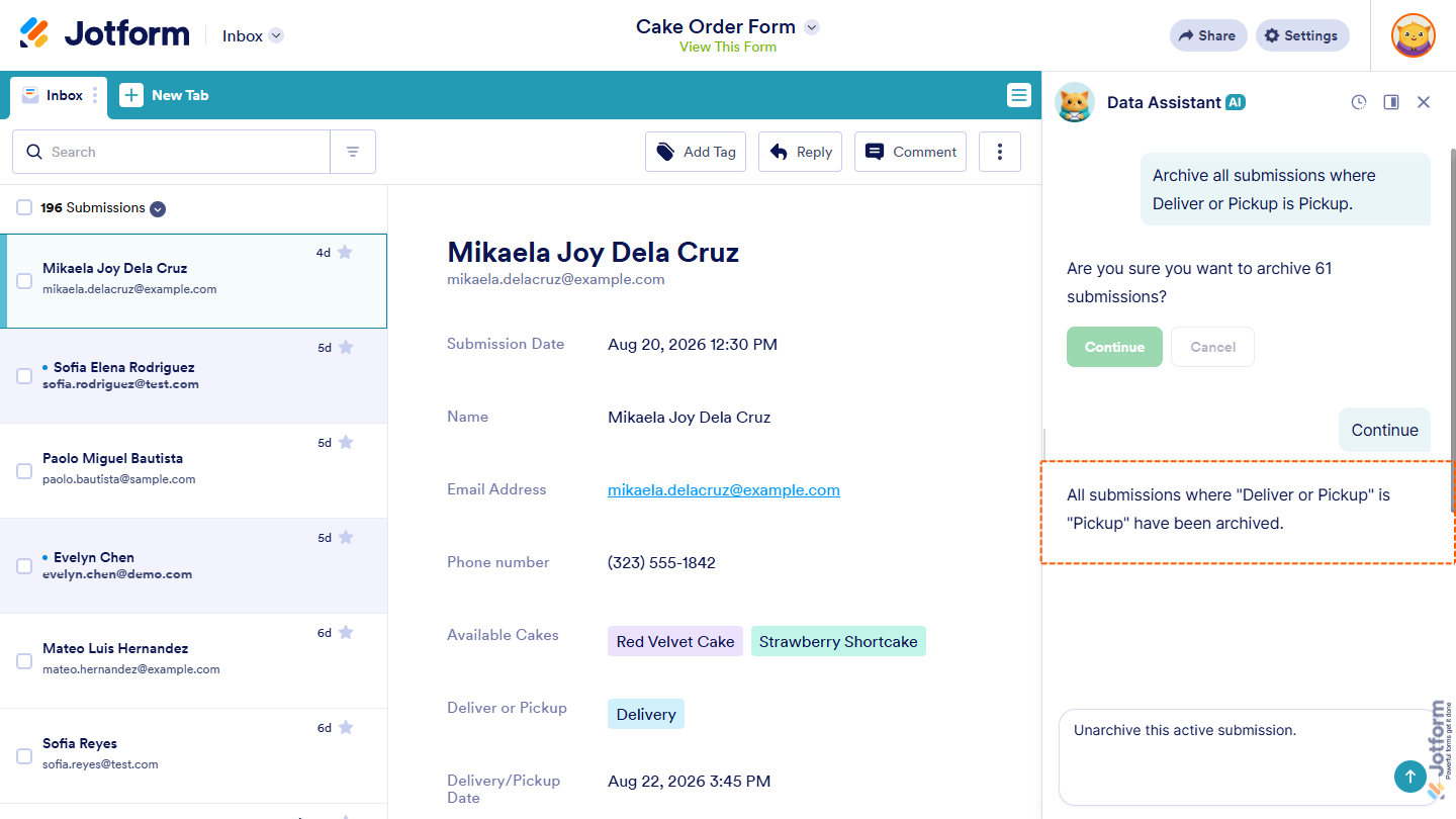 How to Use AI Data Assistant in Jotform Inbox Image-28