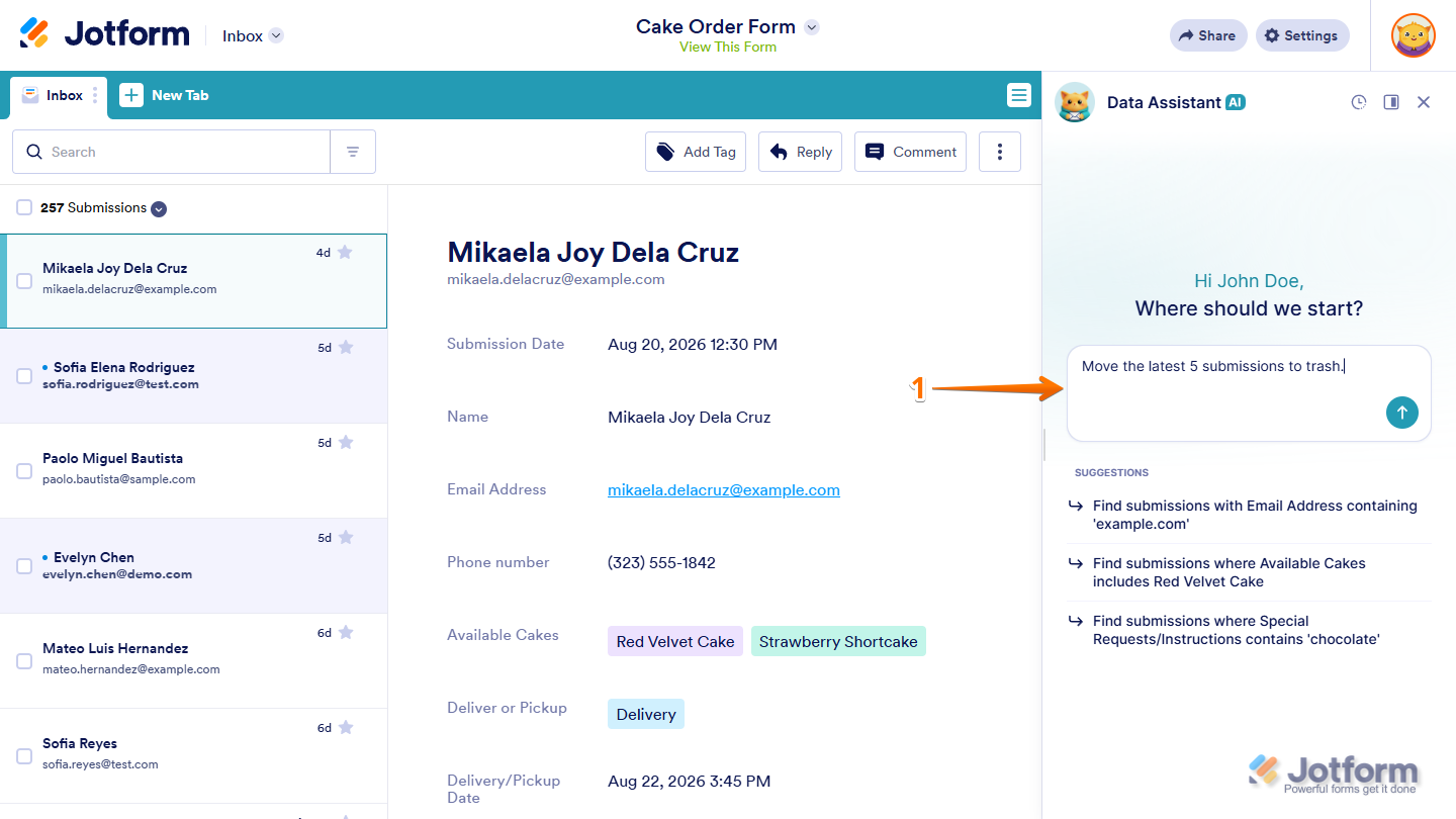 How to Use AI Data Assistant in Jotform Inbox Image-29