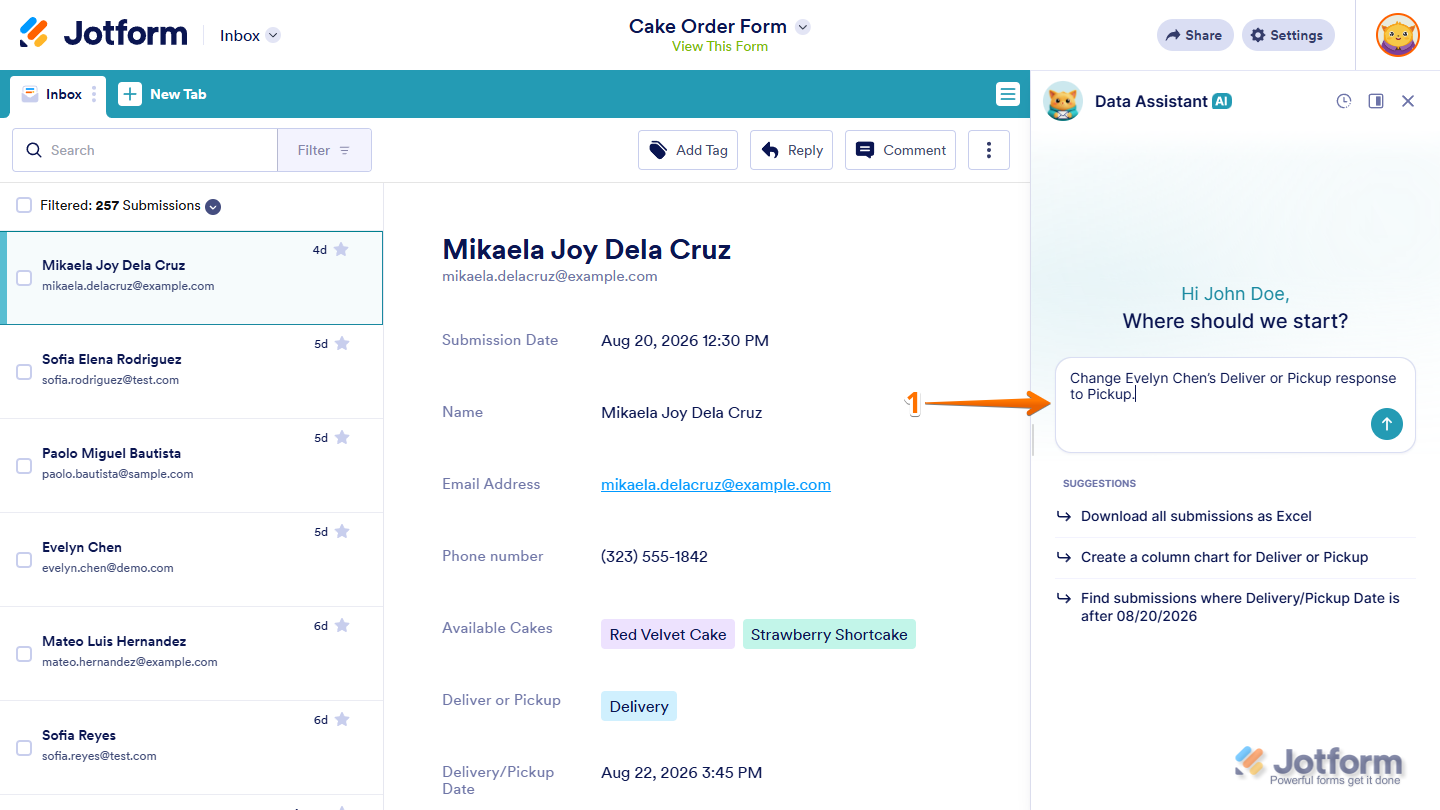 How to Use AI Data Assistant in Jotform Inbox Image-12