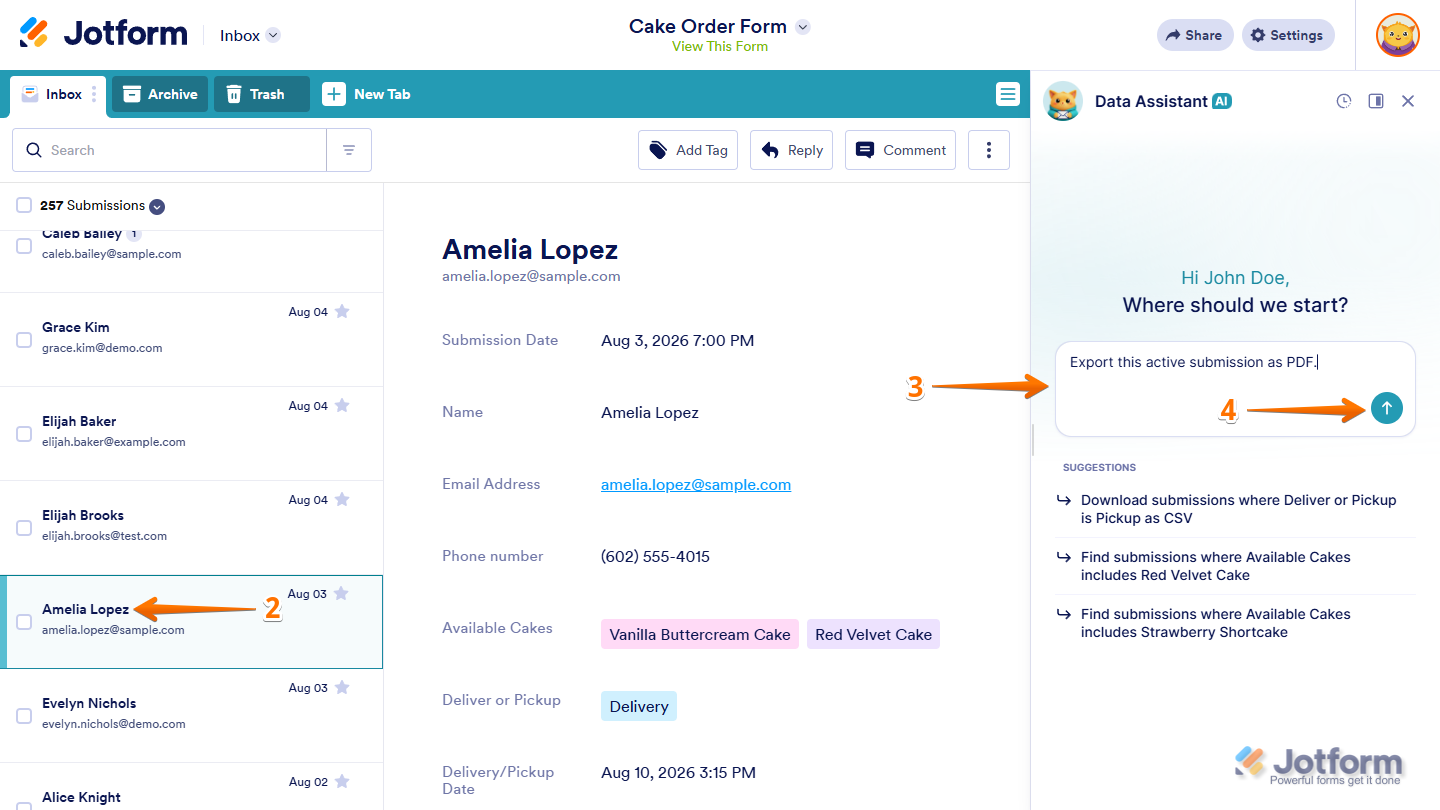 How to Use AI Data Assistant in Jotform Inbox Image-47