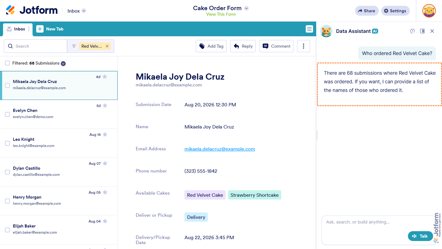 How to Use AI Data Assistant in Jotform Inbox Image-7