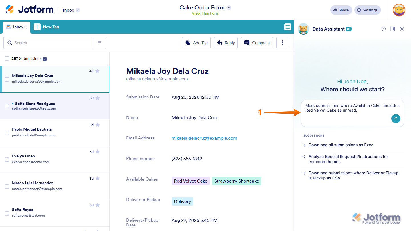 How to Use AI Data Assistant in Jotform Inbox Image-19