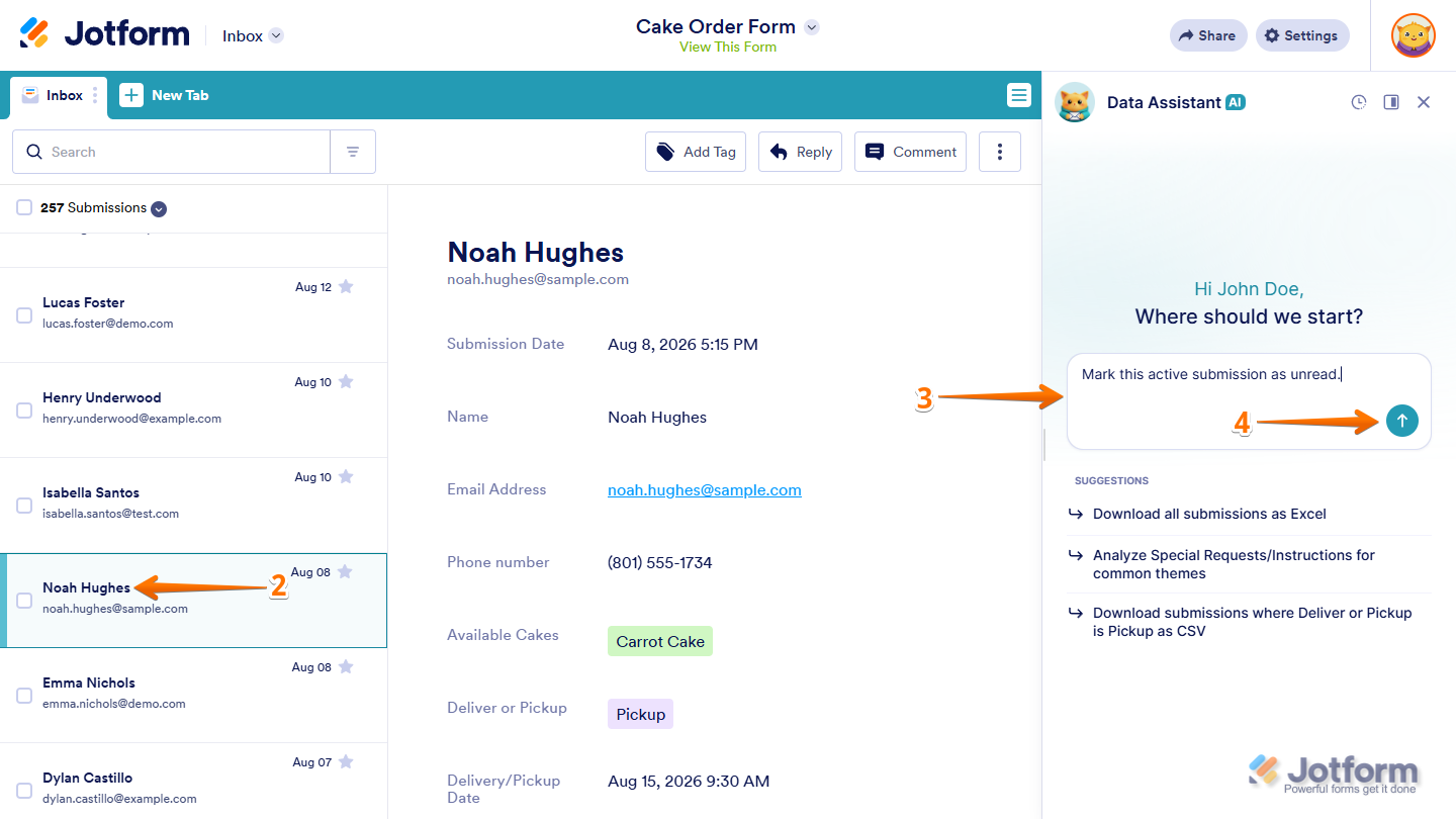 How to Use AI Data Assistant in Jotform Inbox Image-20