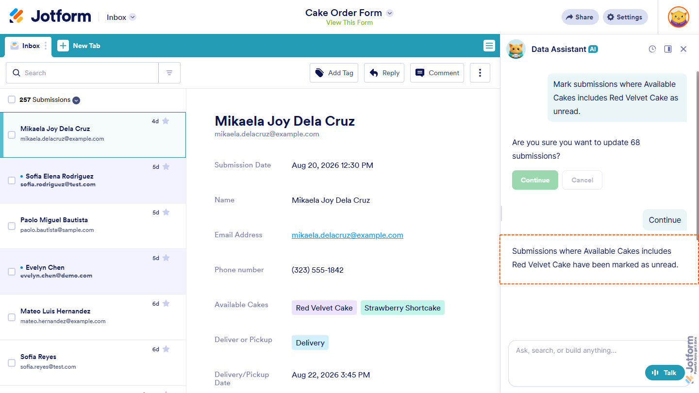 How to Use AI Data Assistant in Jotform Inbox Image-22