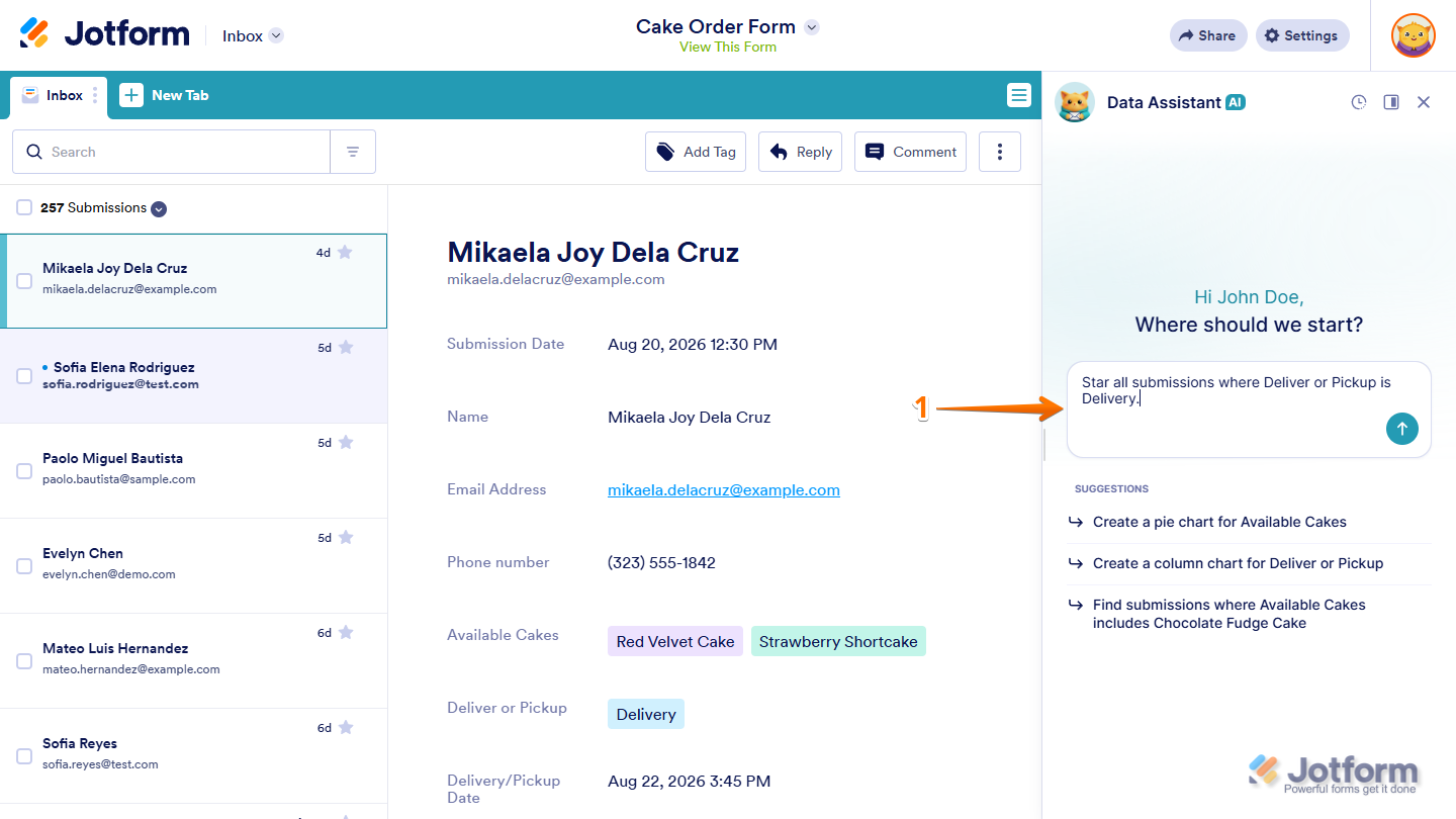 How to Use AI Data Assistant in Jotform Inbox Image-15