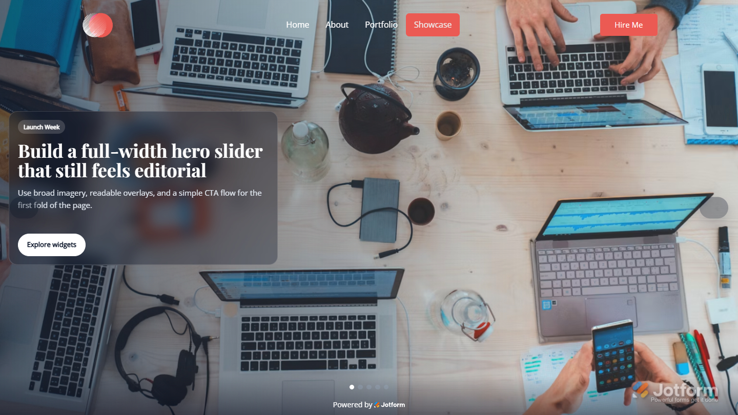 Image Slider widget demo