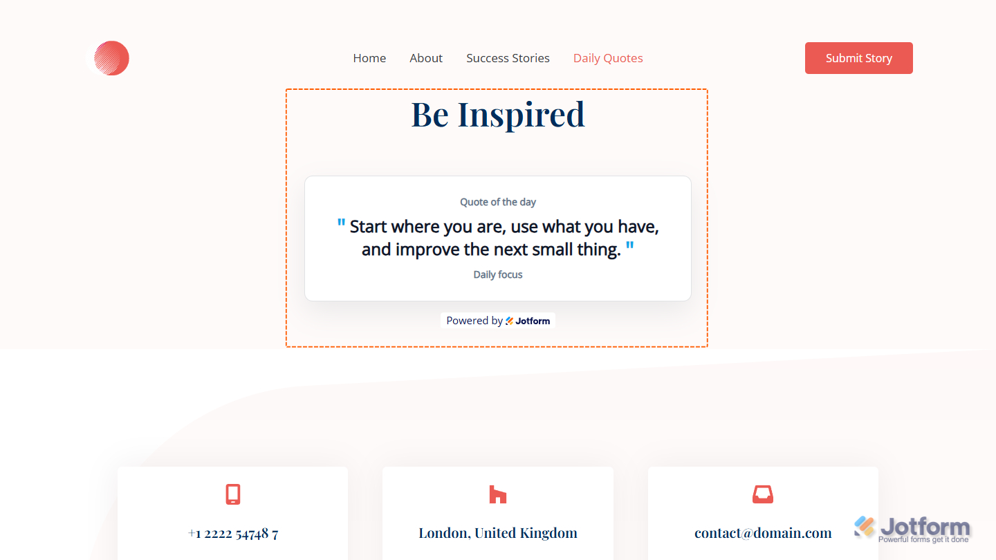 Quotes widget example