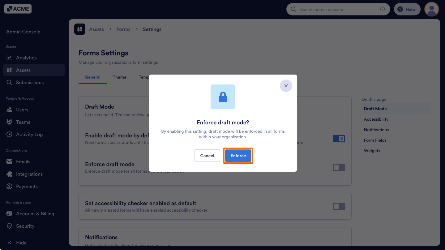 How to Enforce Draft Mode Organization-Wide From the Admin Console Image-4