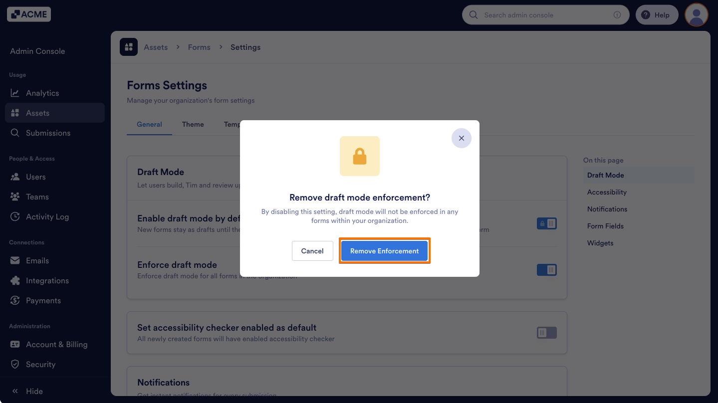 How to Enforce Draft Mode Organization-Wide From the Admin Console Image-6