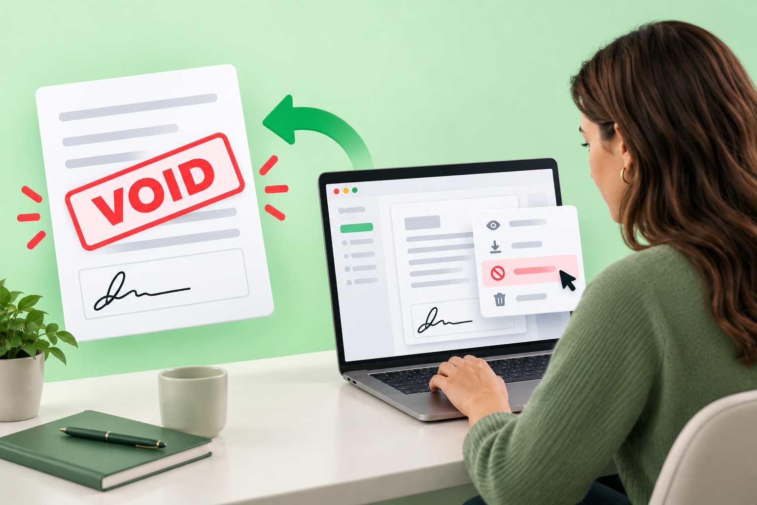 How to void a signed document in Docusign