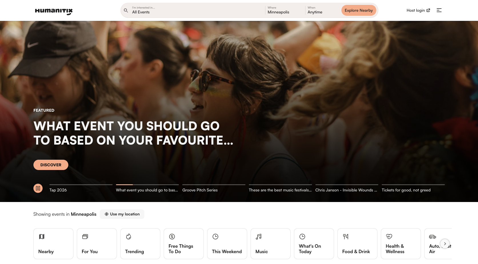 Humanitix Landing Page