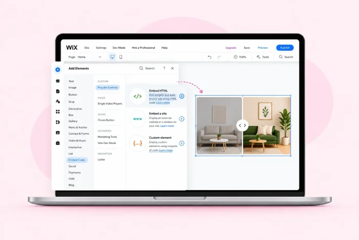 How to add a before-and-after slider in Wix
