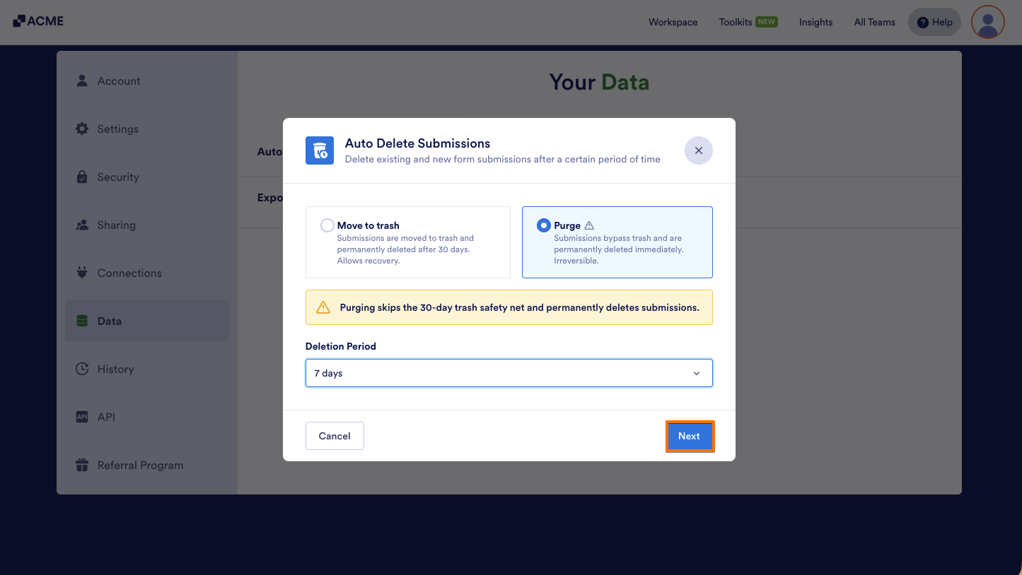 How to Purge Form Submissions Automatically Image-16