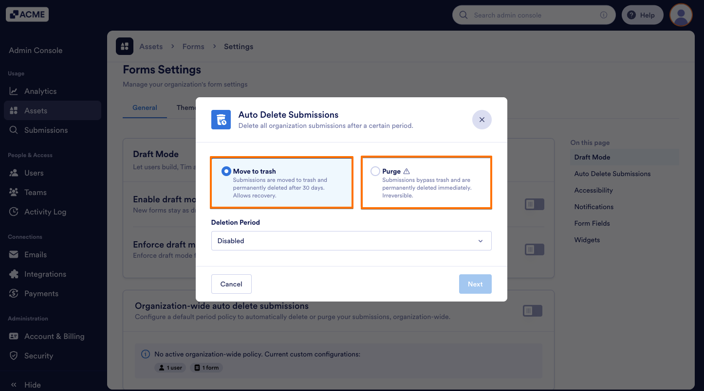 How to Manage Organization-wide Auto Delete Submissions Image-5