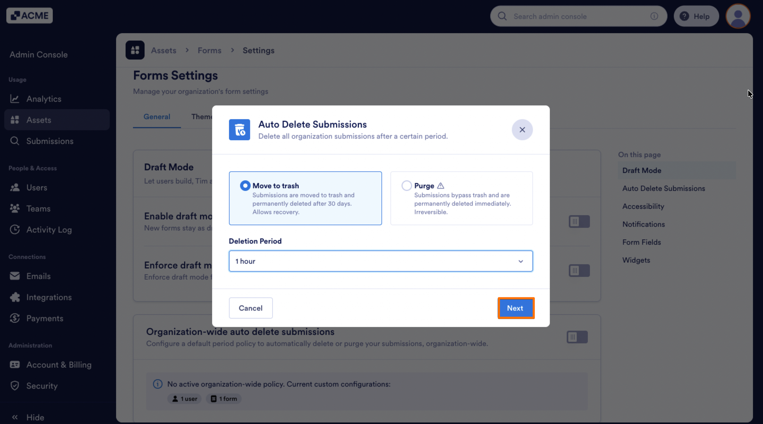 How to Manage Organization-wide Auto Delete Submissions Image-7