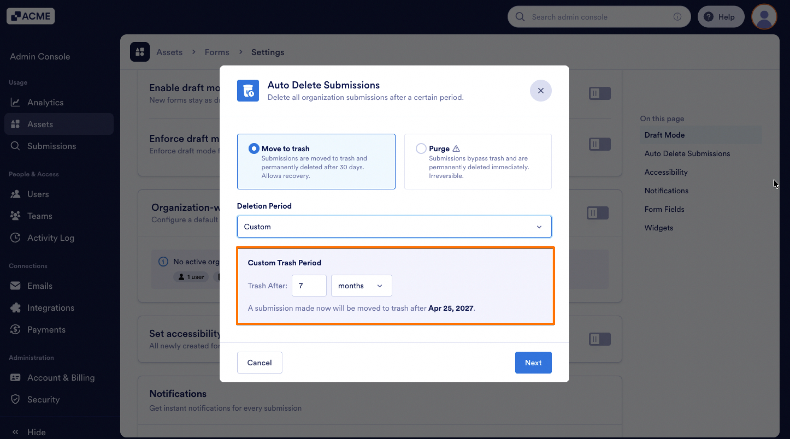 How to Manage Organization-wide Auto Delete Submissions Image-11