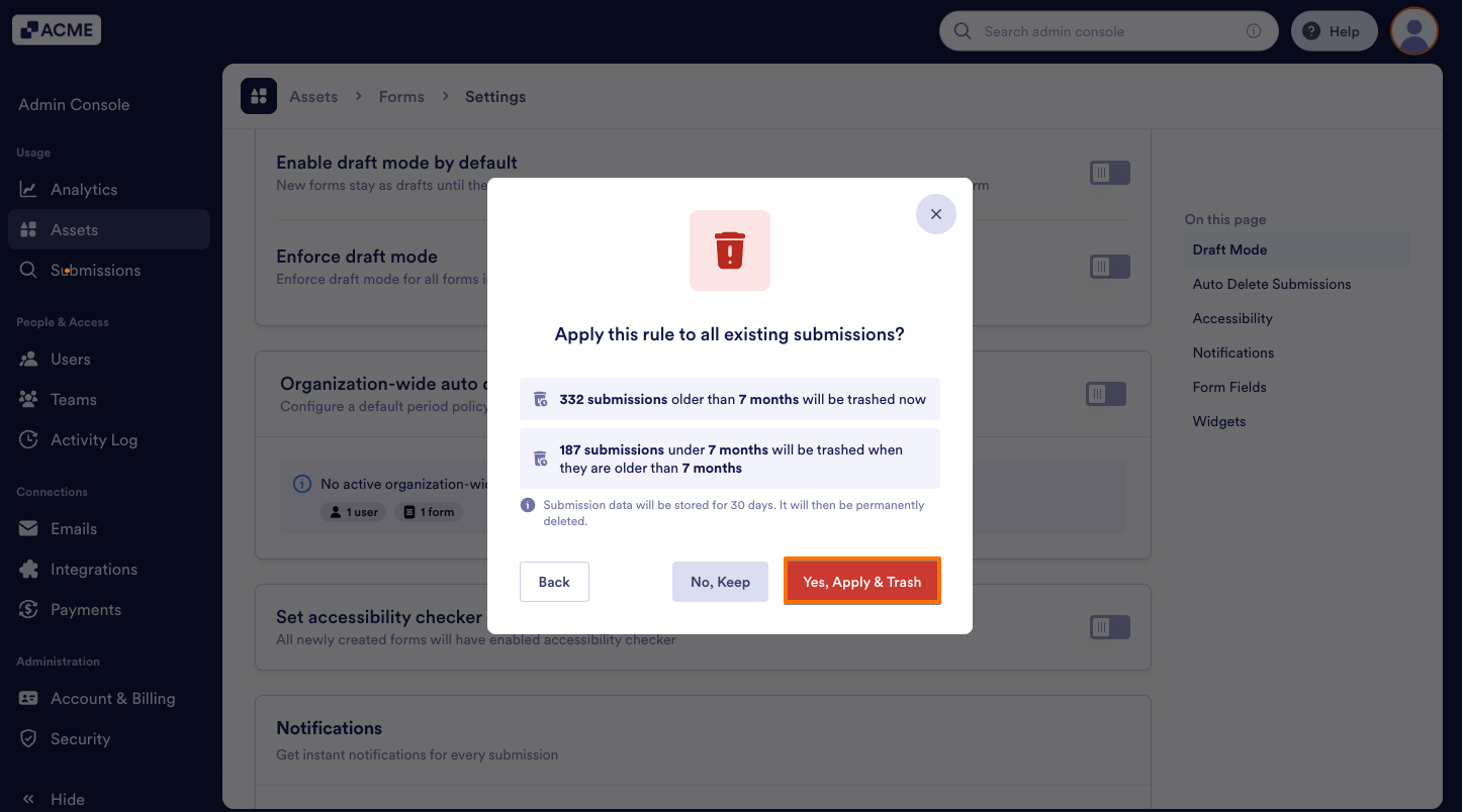 How to Manage Organization-wide Auto Delete Submissions Image-13