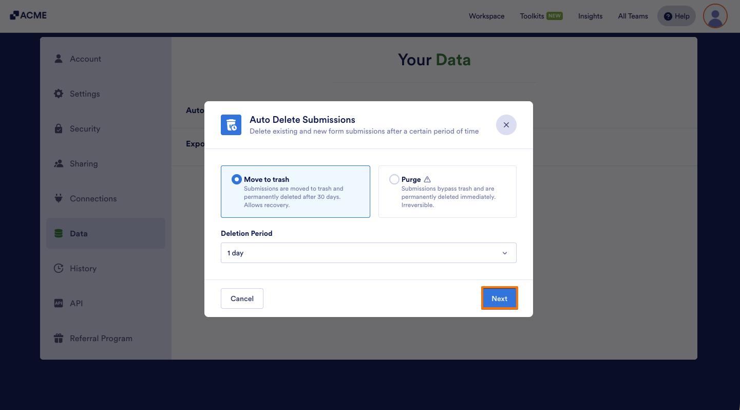 How to Delete Form Submissions Automatically Image-11