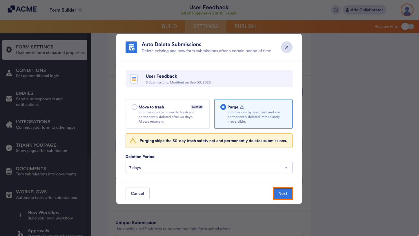 How to Purge Form Submissions Automatically Image-5