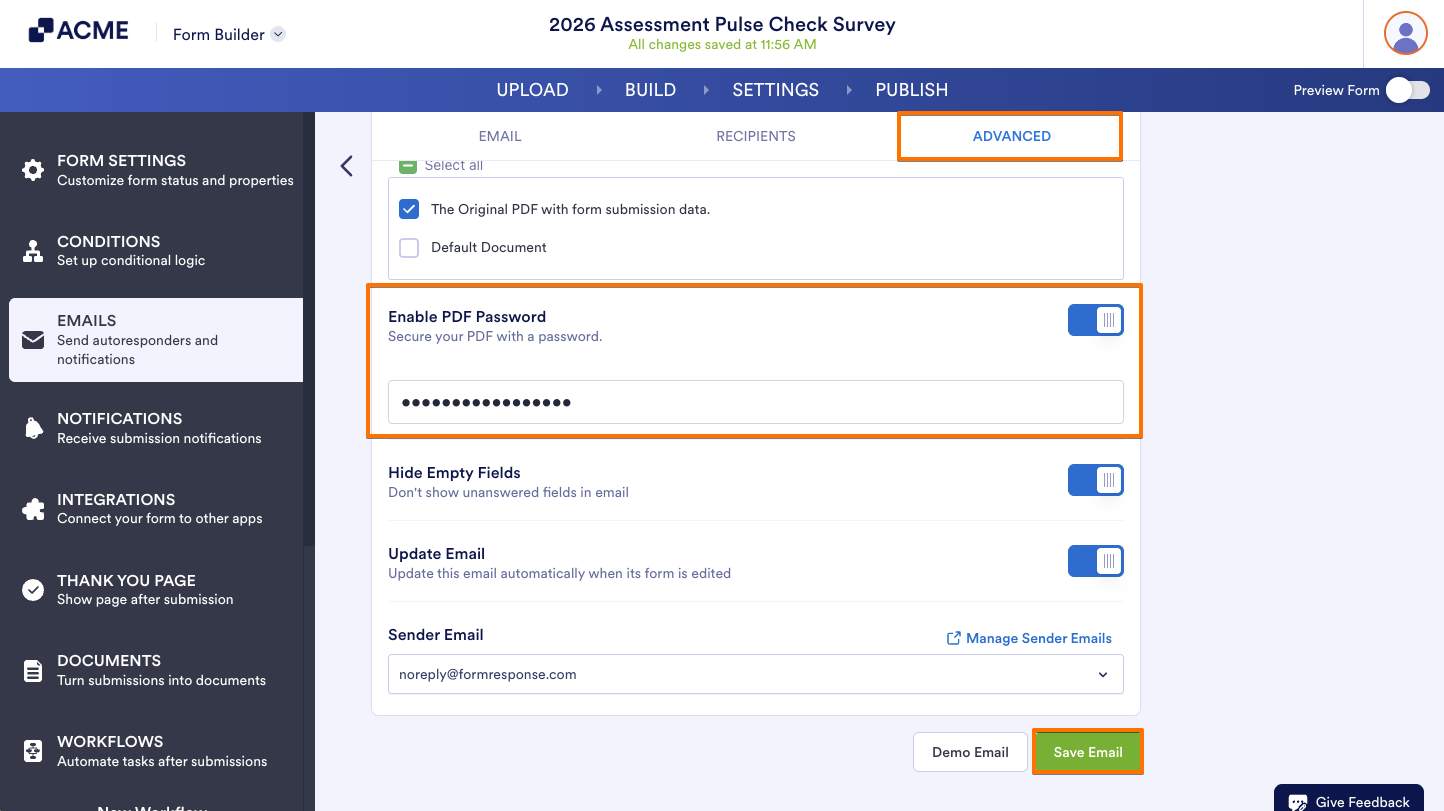 How to Set Up Password for PDF Attachment Image-2