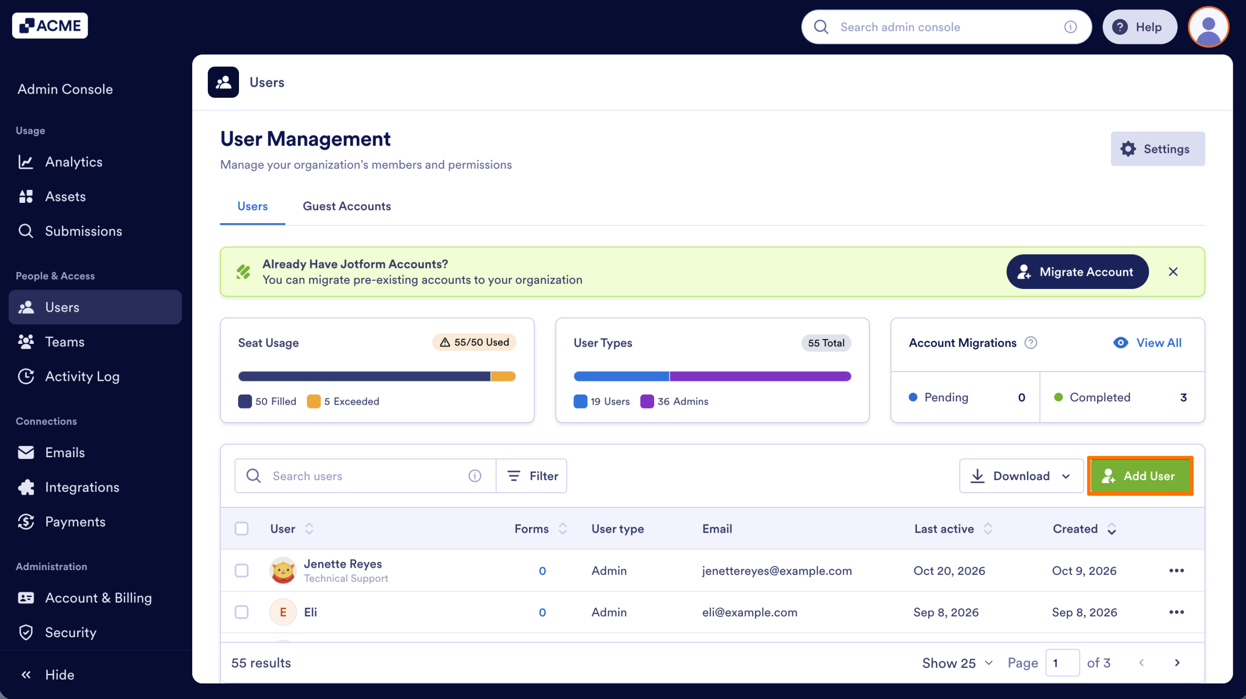 How to Start Migrating Standard Jotform Accounts to Your Organization as an Admin Image-3