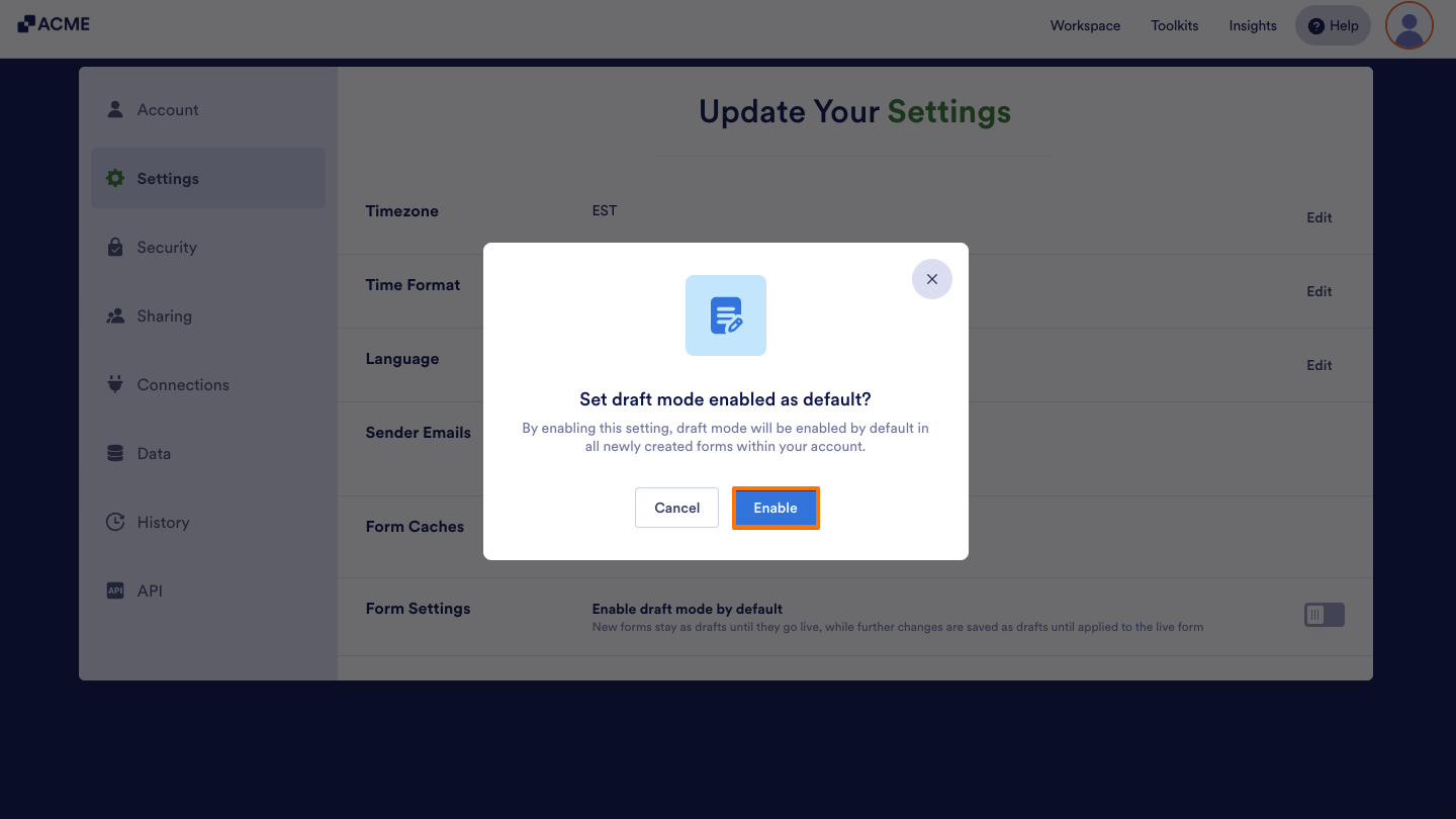 How to Enable or Disable Draft Mode by Default for Your Forms Image-3