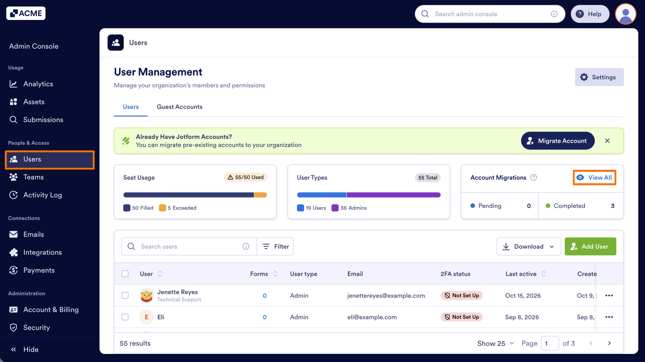 How to Start Migrating Standard Jotform Accounts to Your Organization as an Admin Image-8