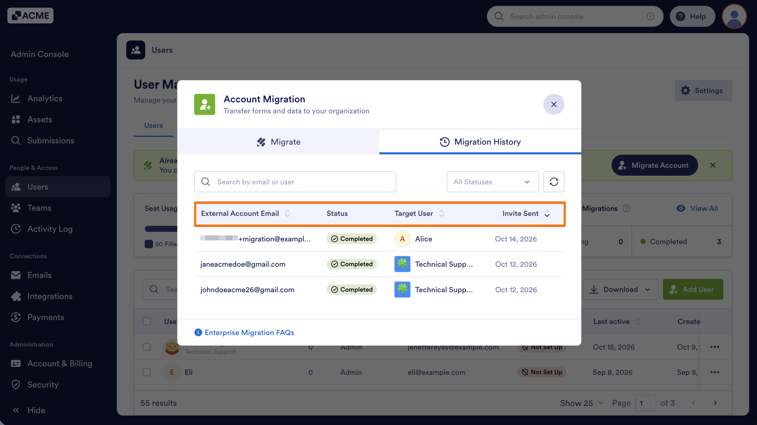 How to Start Migrating Standard Jotform Accounts to Your Organization as an Admin Image-9