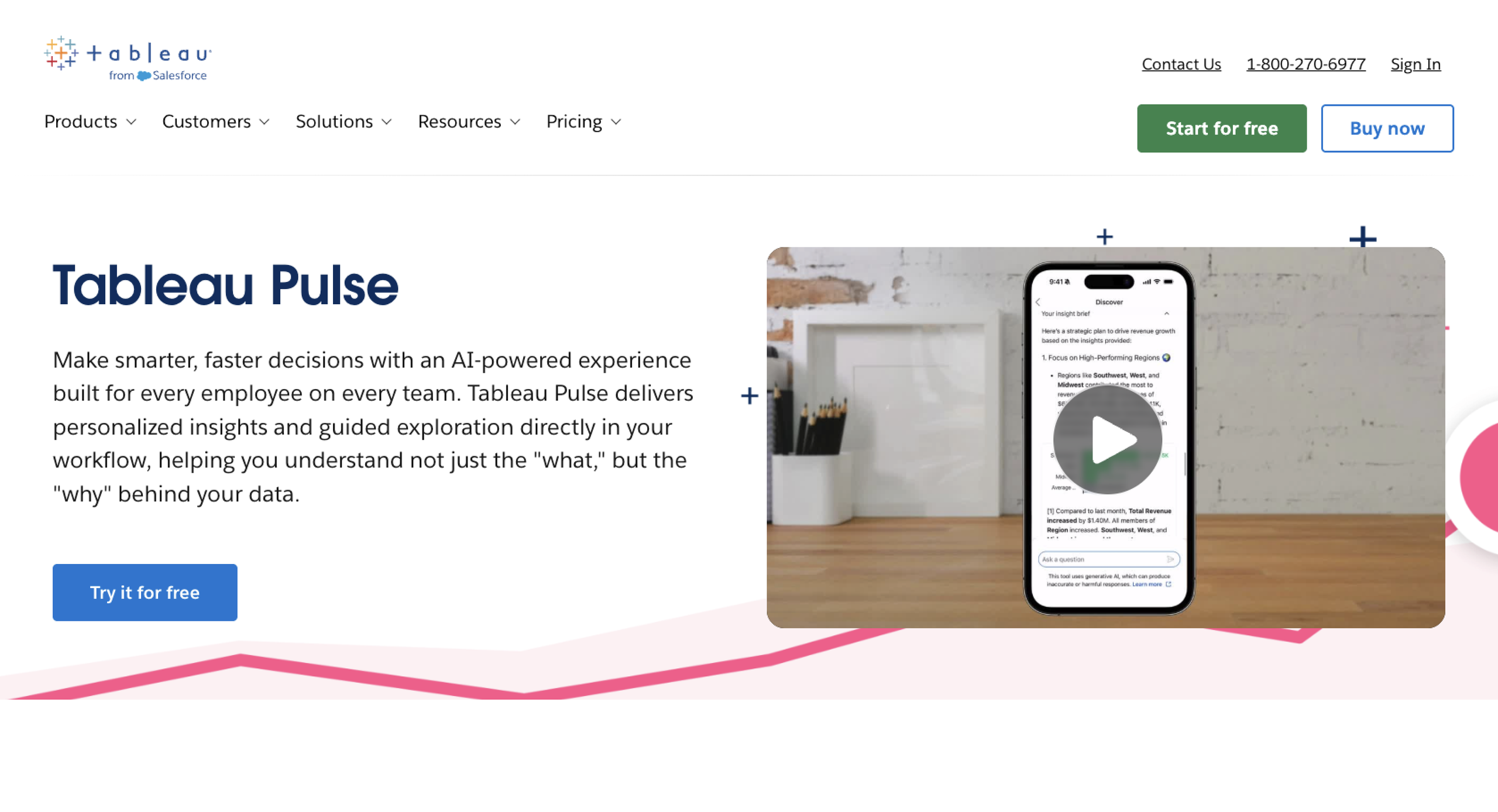 Tableau Pulse Landing Page