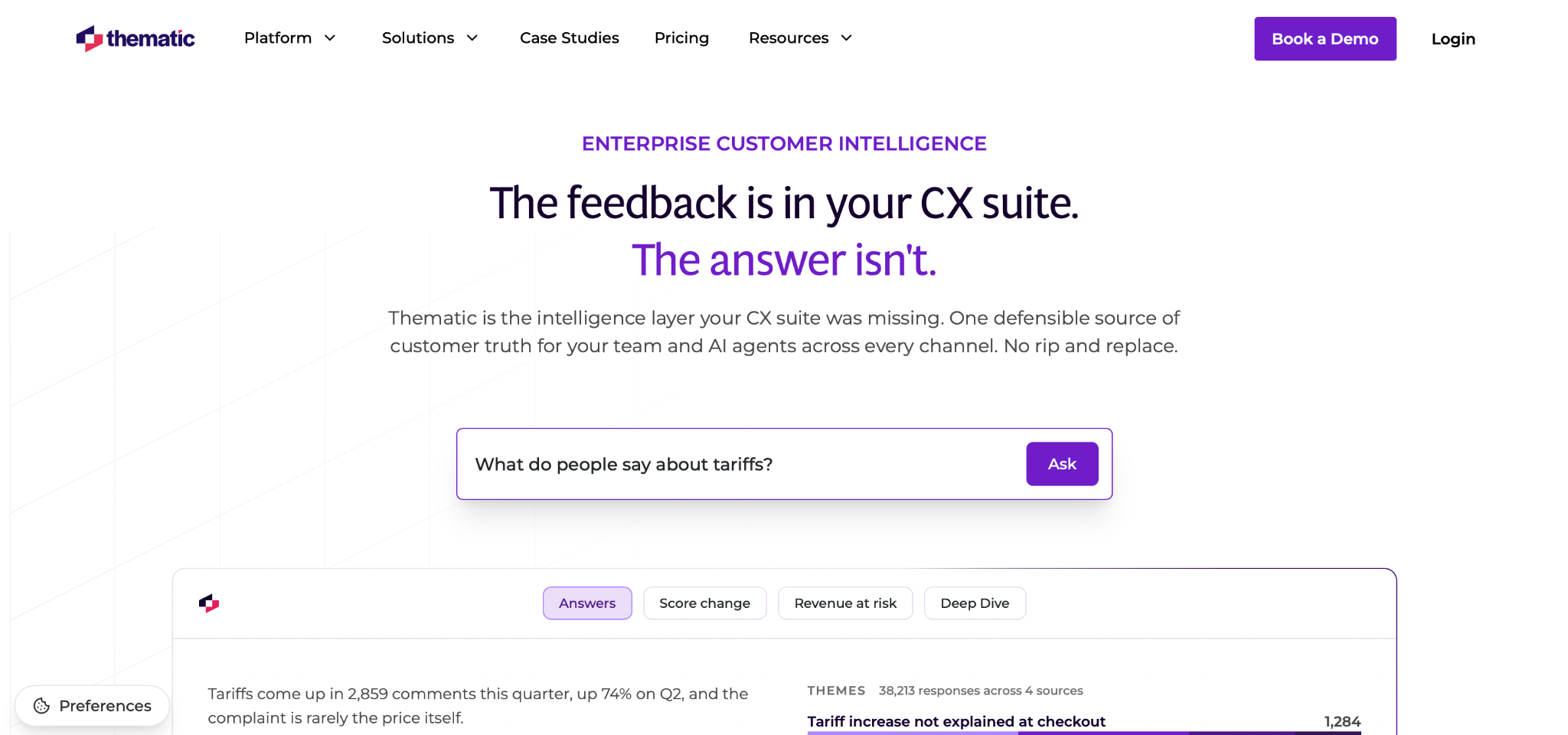 Thematic Landing Page
