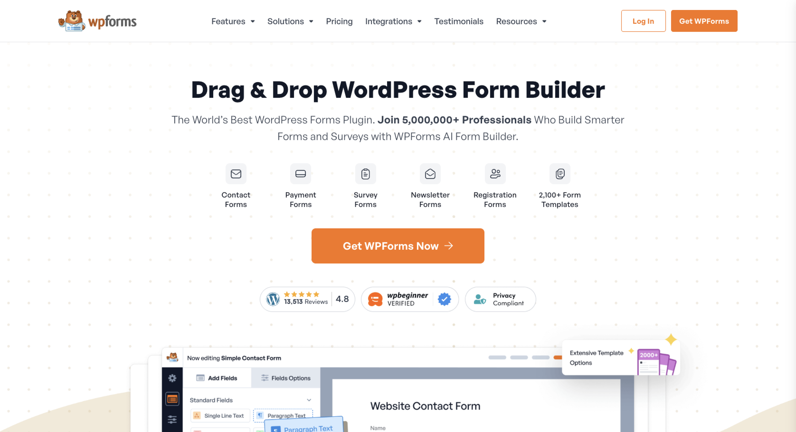 WPForms Landing Page