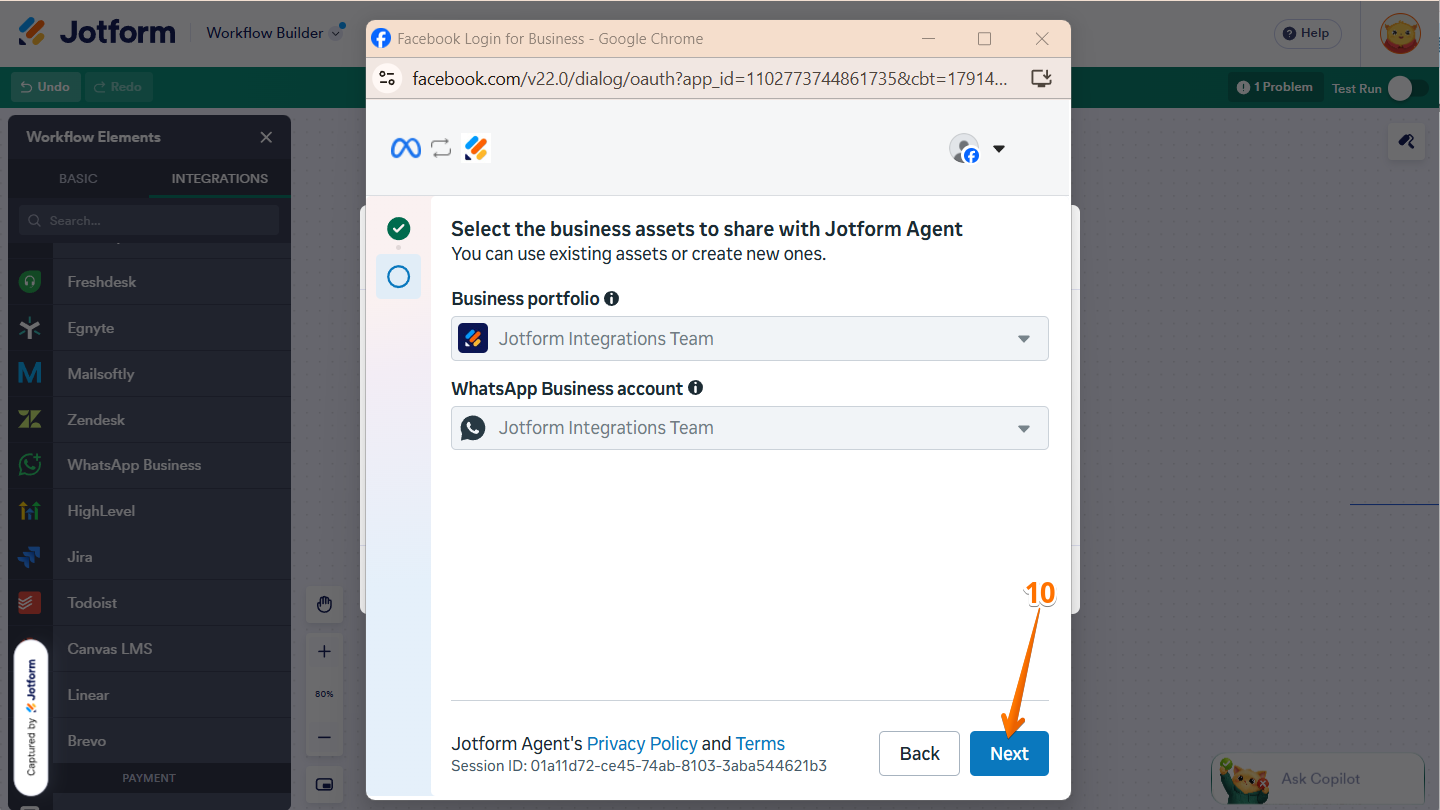 Authentication flow in Facebook login flow