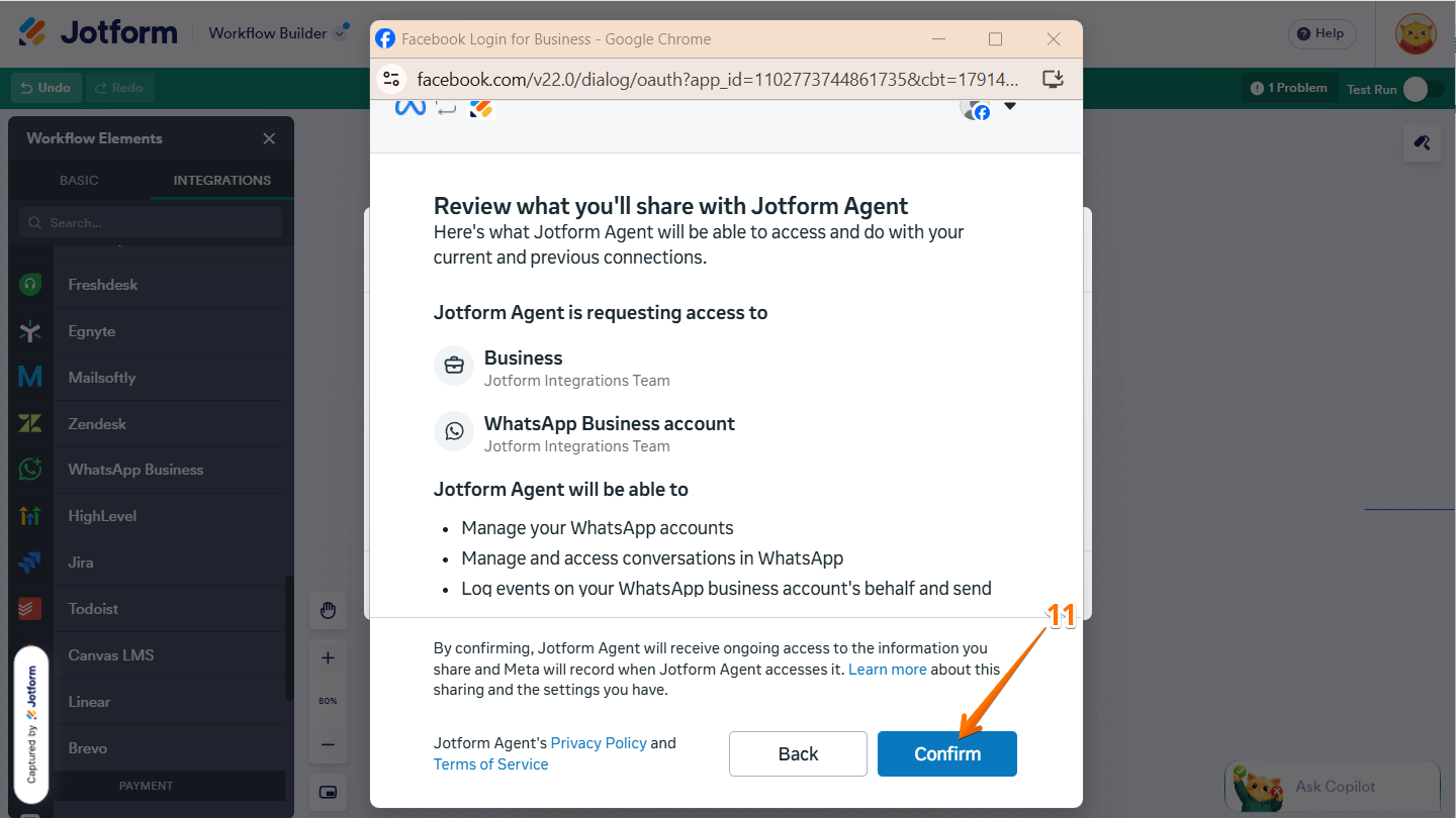 Authentication flow in Facebook login flow