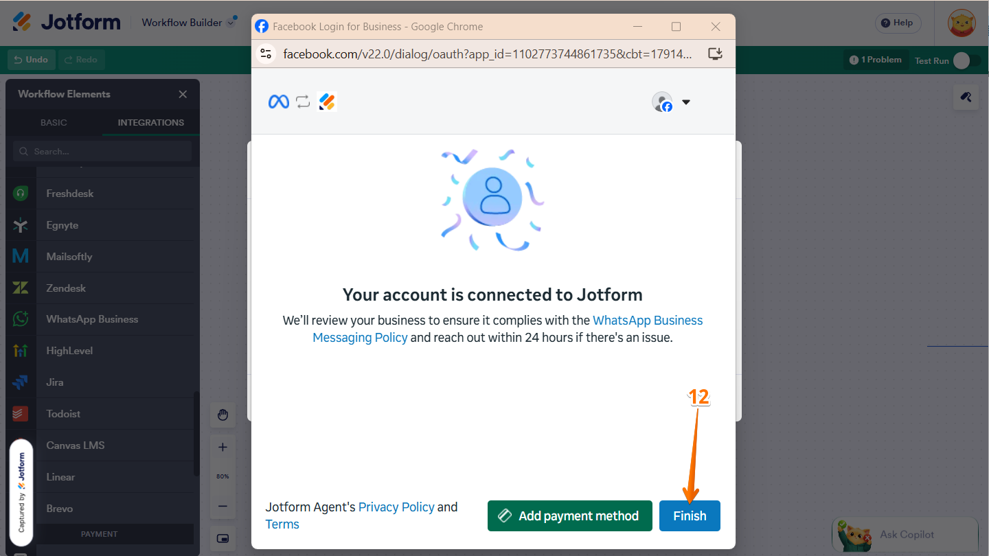 Authentication flow in Facebook login flow