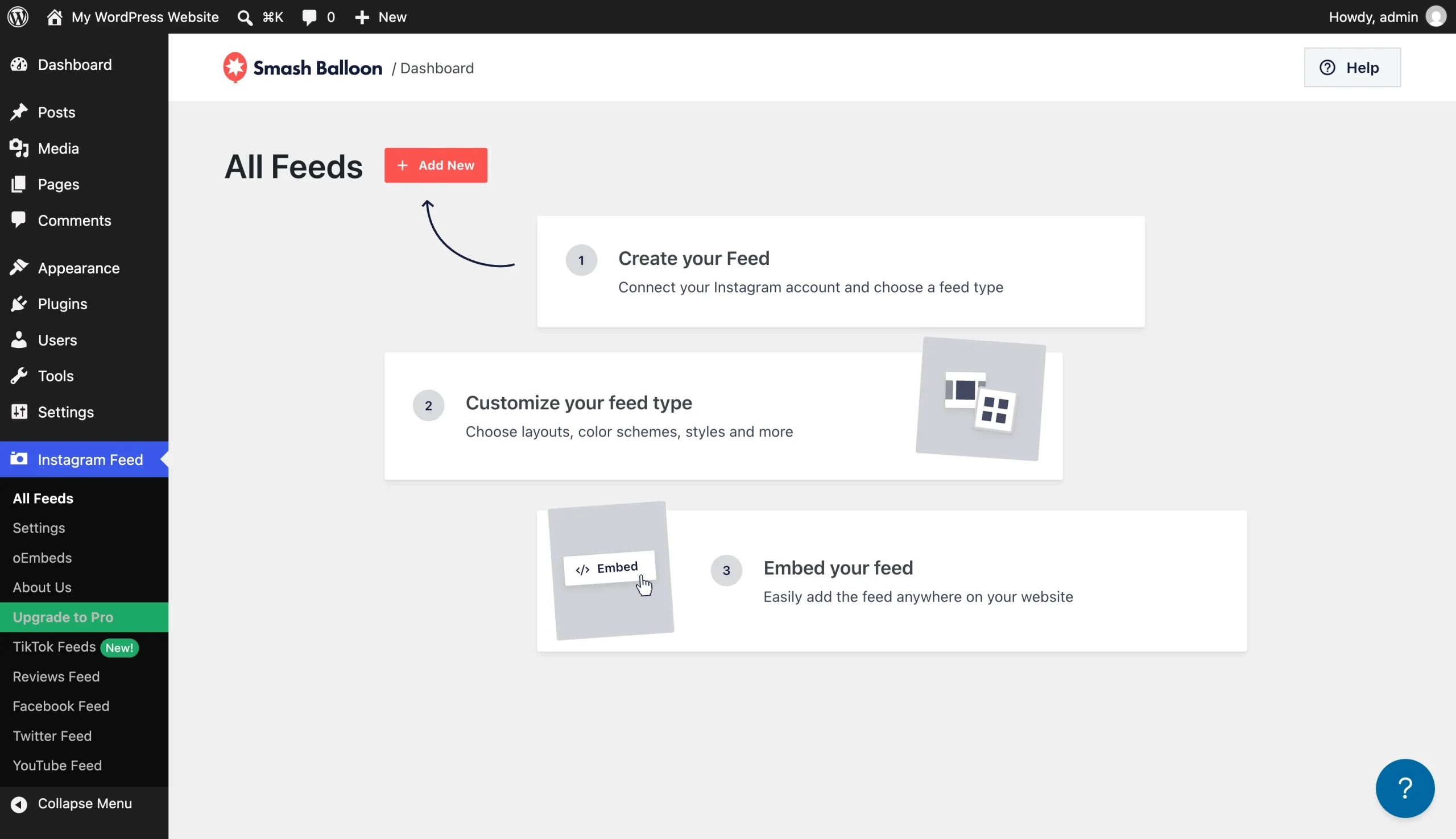 Cómo agregar un feed de redes sociales a WordPress Image-2