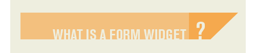 What is a form widget?