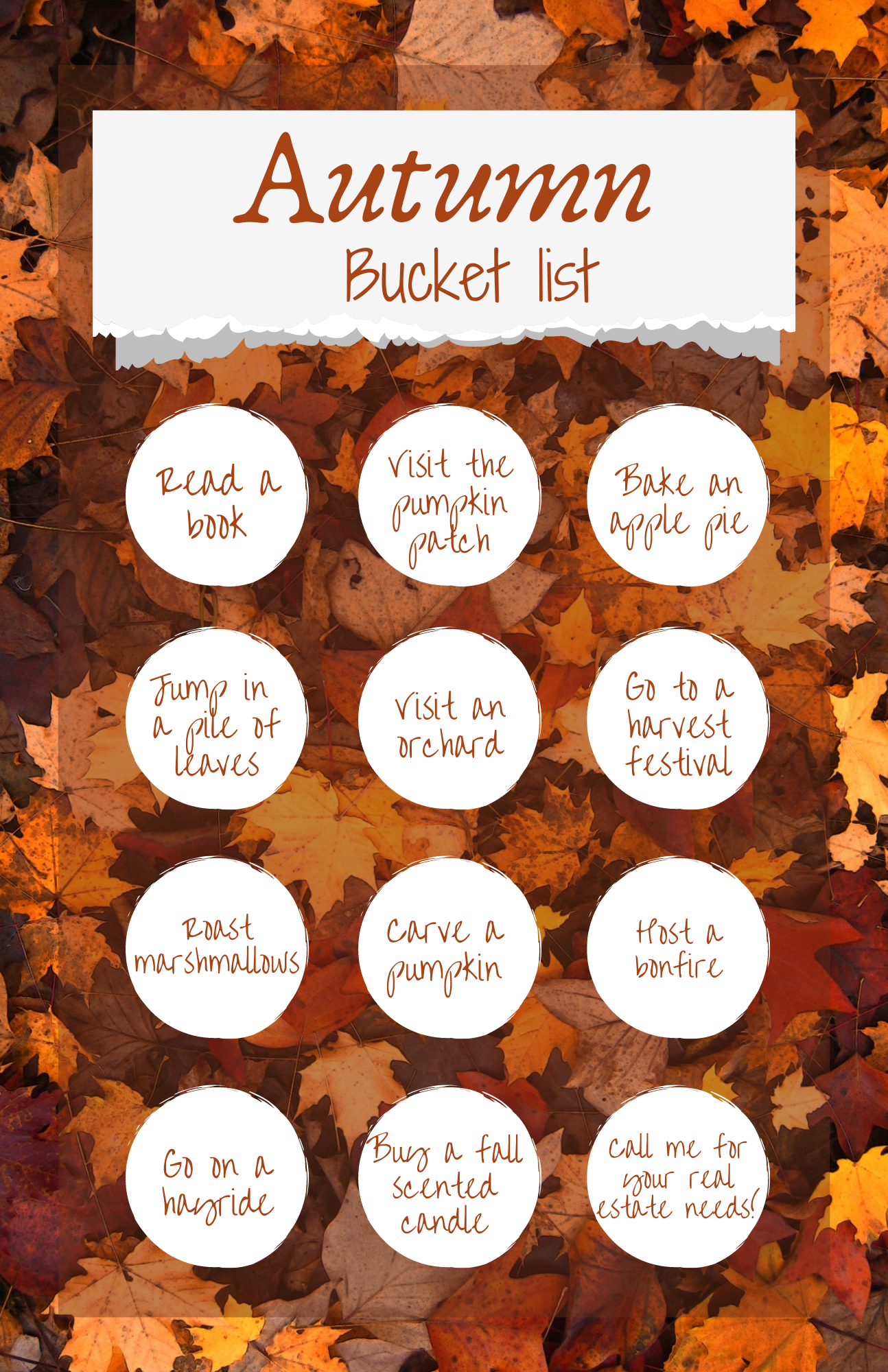 Autumn Bucket List Product Image